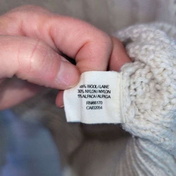 Guinevere Alpaca Wool Blend Chunky Knit  Cream Sweater, sz XS - Picture 5 of 10